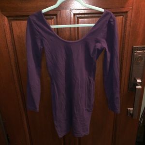 Bodycon mini dress with scoop back